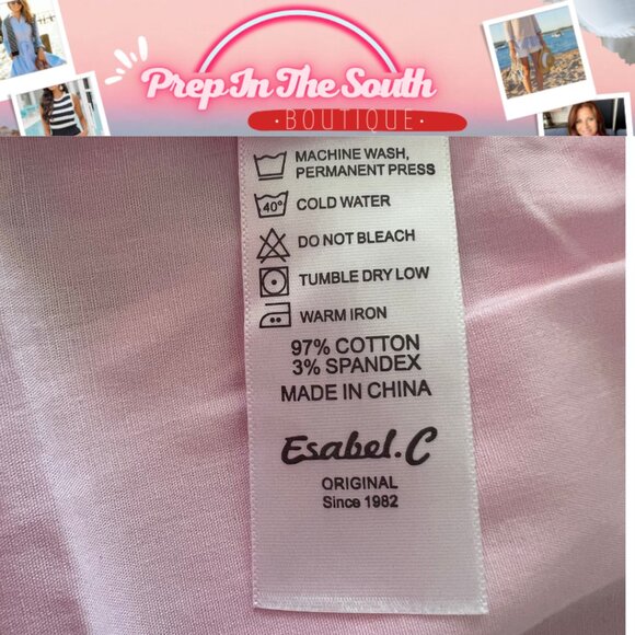 Beautiful Esabel C. Pink Button Down Dress Shirt NWT M - Picture 12 of 12